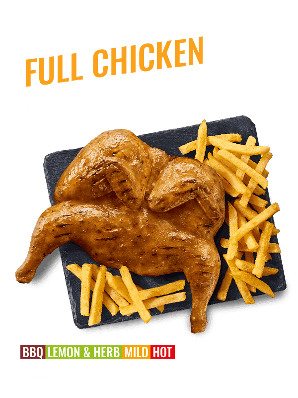 Flame-Grilled Full Chicken & Chips